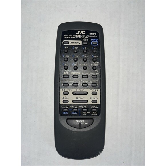 JVC PQ21674A-1 MBR/TV/VCR Remote Control HRVP612 HRVP612U HRVP74U SR3250U Tested - Picture 1 of 3
